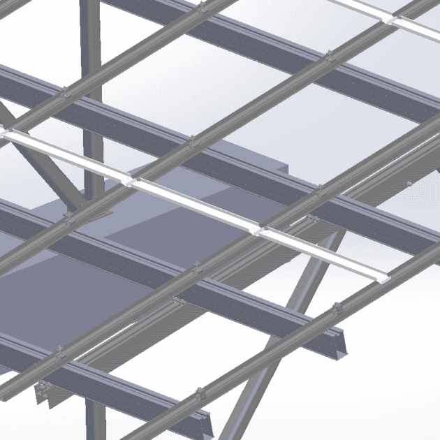 Fotovoltaický carport přístřešek hliníkový 2 stání - Image 4