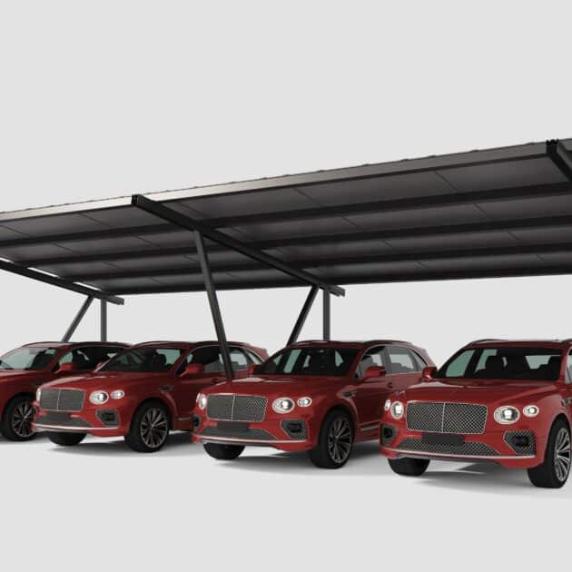 Fotovoltaický carport přístřešek hliníkový 2 stání - Image 2
