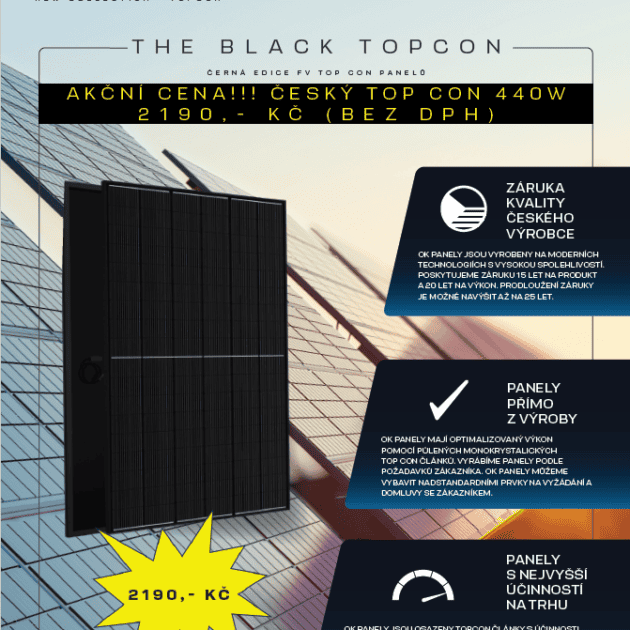 Fotovoltaický OK Panel - 440W Black TopCon