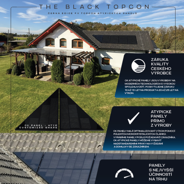 Atypický fotovoltaický panel na míru